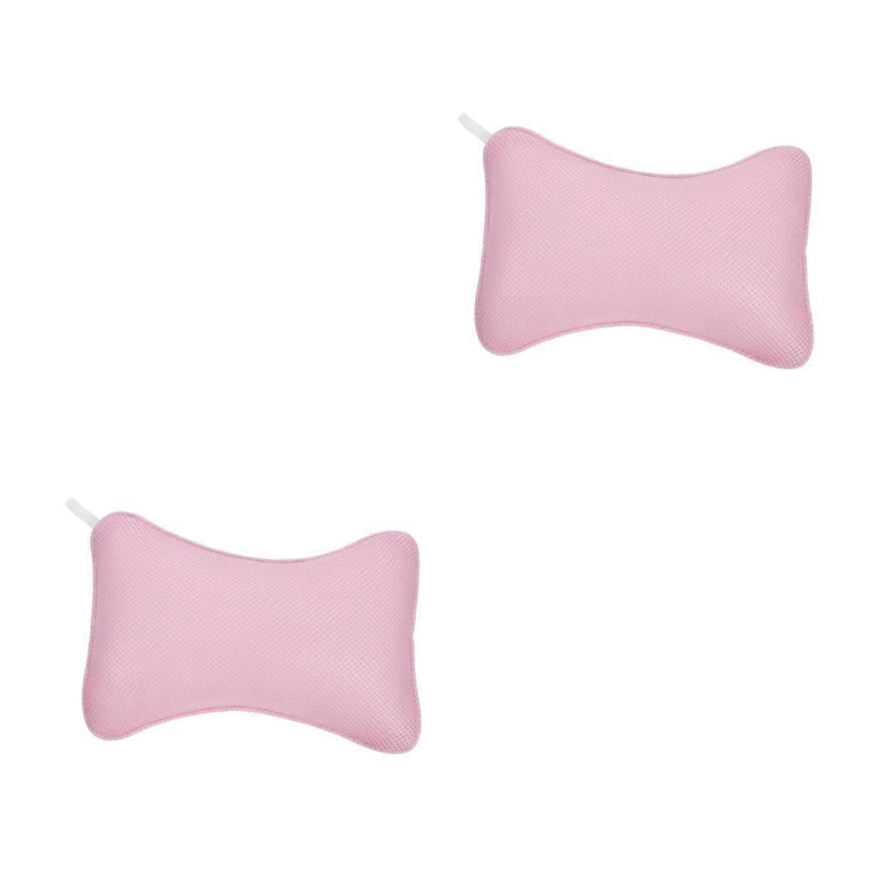 2pcs Bathtub Pillow for Neck and Back Support with Secure Suction Cups and QuickDrying Air Mesh