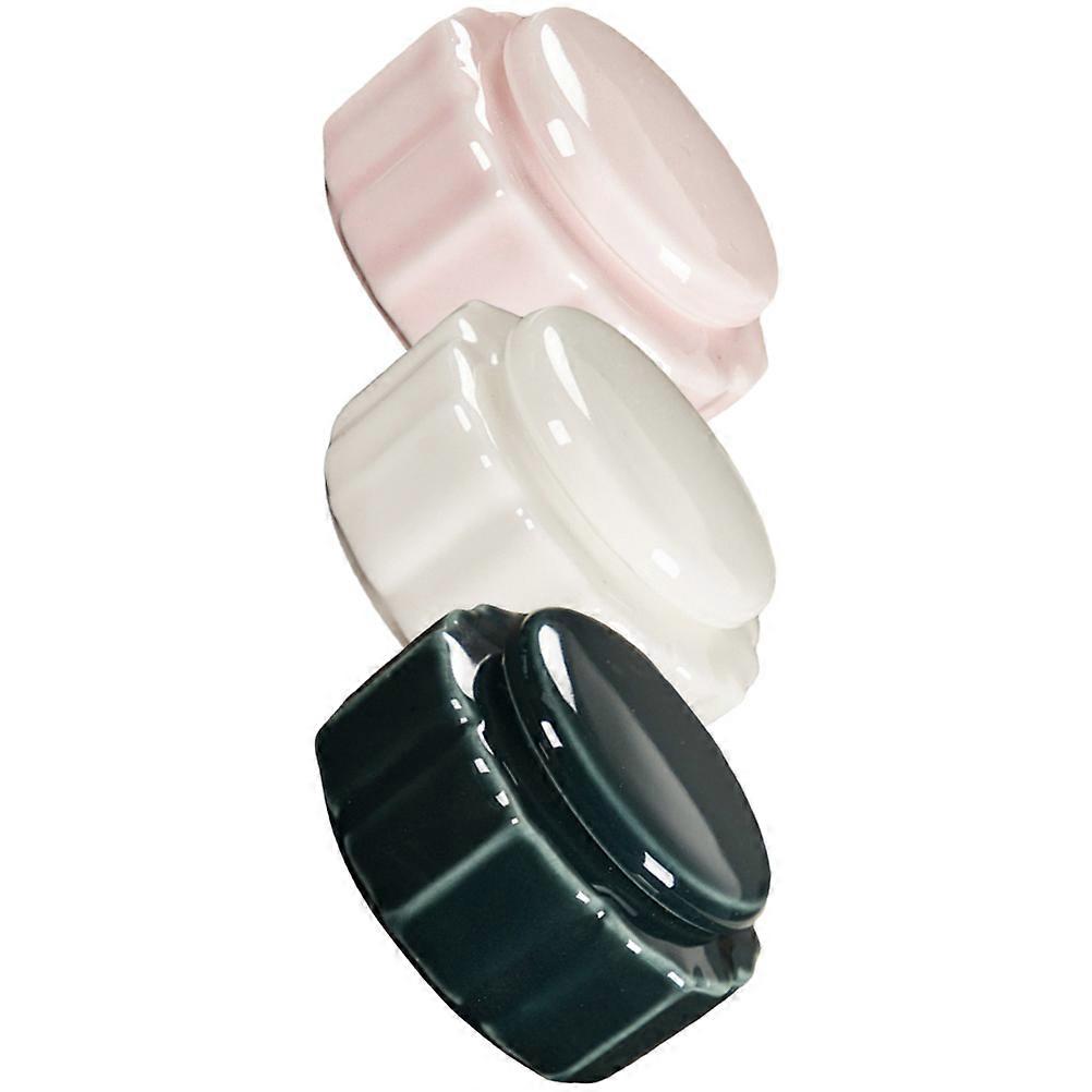 Lip Balm Containers Ceramic Face Cream Storage Jars with Lids 6Pcs