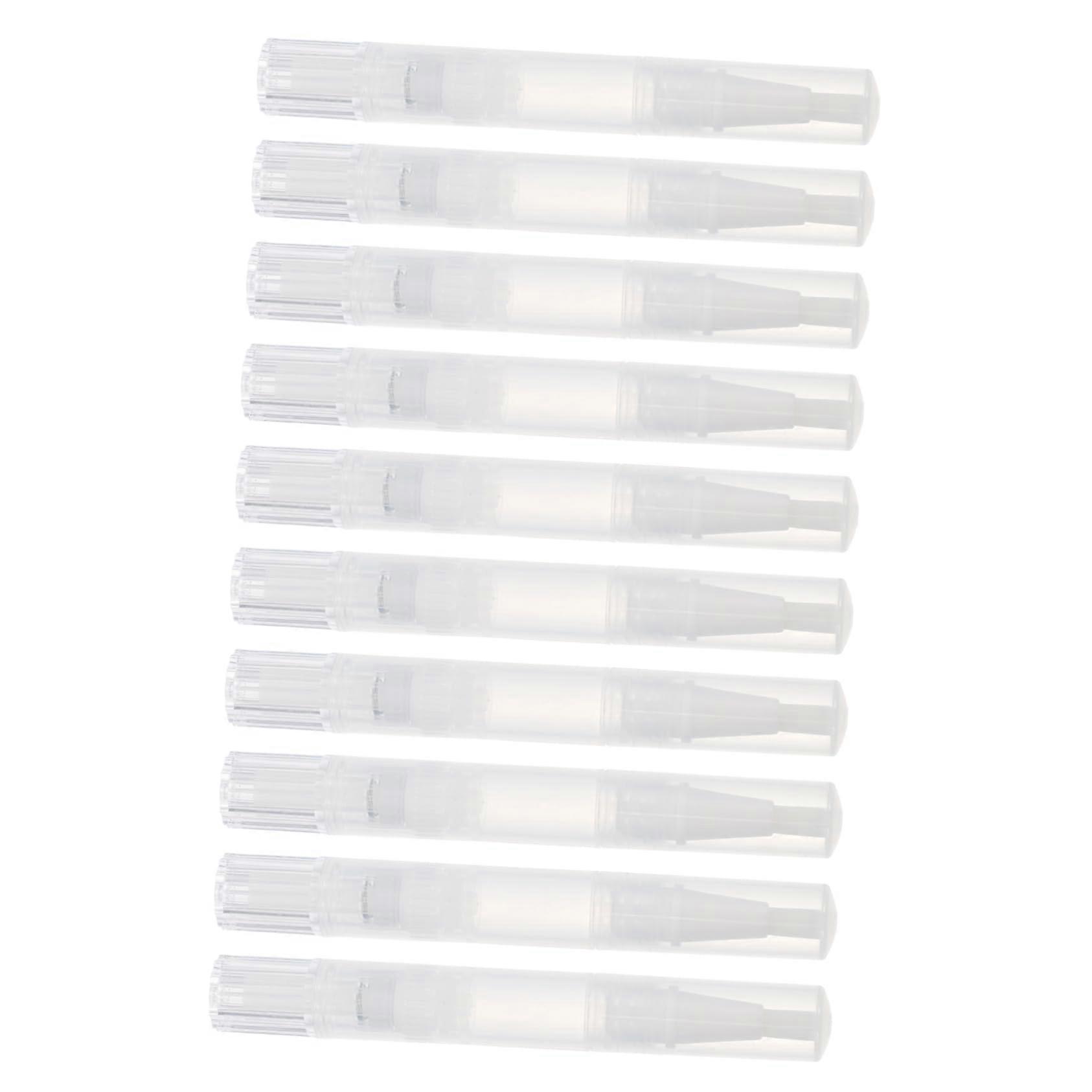 10pcs Empty Cuticle Oil Pen for Nail Care, Leak Resistant Refillable Brush Applicator