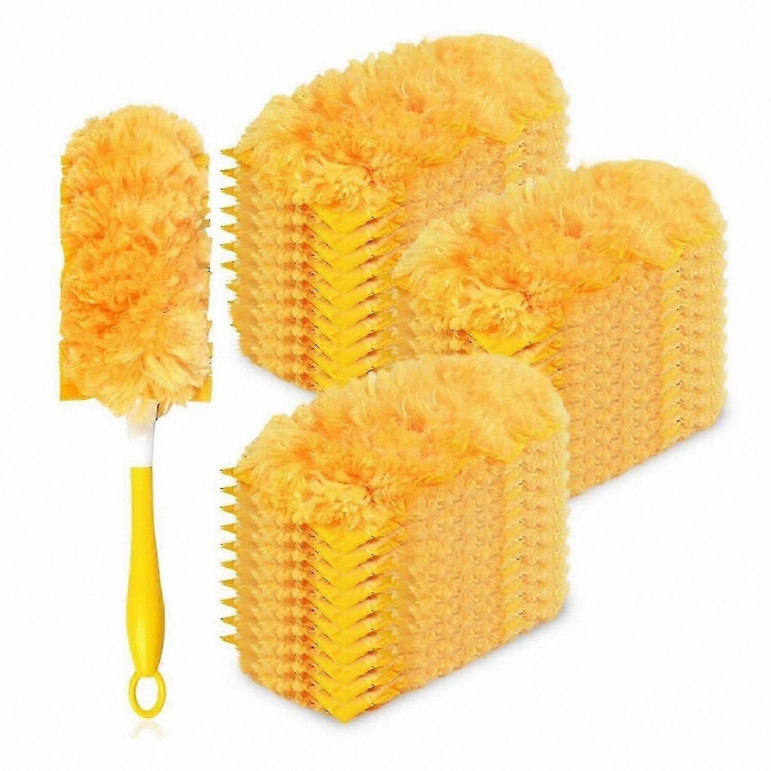30-Pack Microfiber Duster Refills, Compatible with 360 Cleaning Systems, Includes 1 Handle