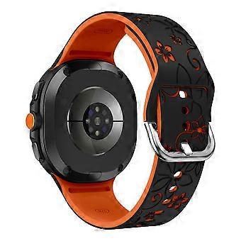 Dual Color Carved Silicone Strap For Samsung Galaxy Watch8 44mm/40mm/8 Classic 46mm Replacement Watc