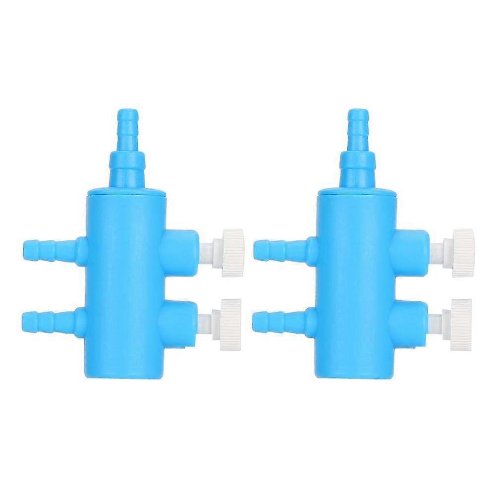 2Pcs Aquarium Air Pump Splitter with Adjustable Flow Control Valve, MultiWay Fish Tank Connector