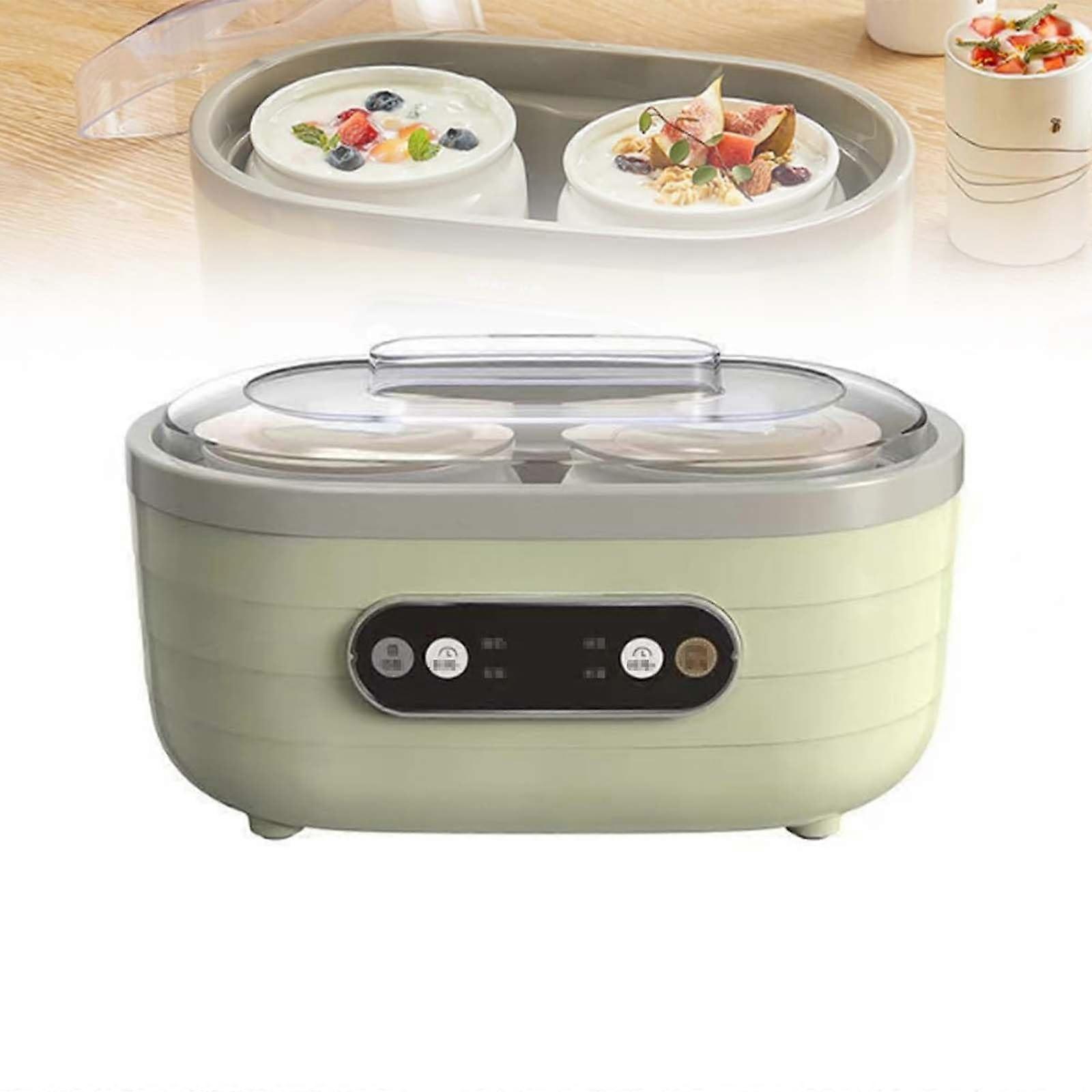 Electric Yogurt Maker with LED Control Panel, Adjustable Timer, Ceramic Lining, 6 Cups for Home