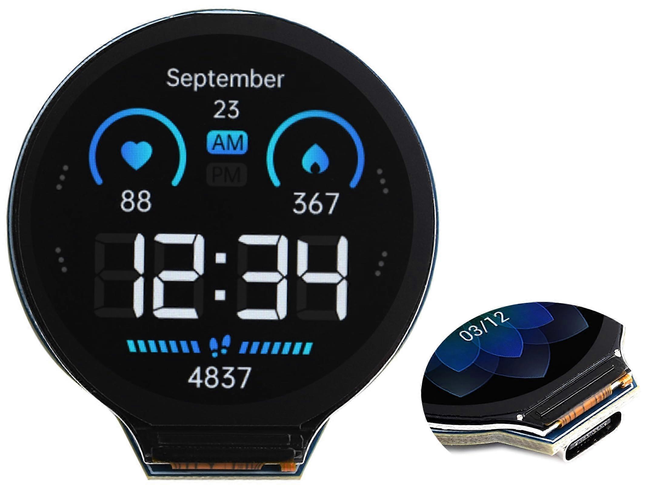 ESP32S3 Development Board with 1.28' Round IPS LCD, DualCore WiFi Bluetooth, 6Axis IMU