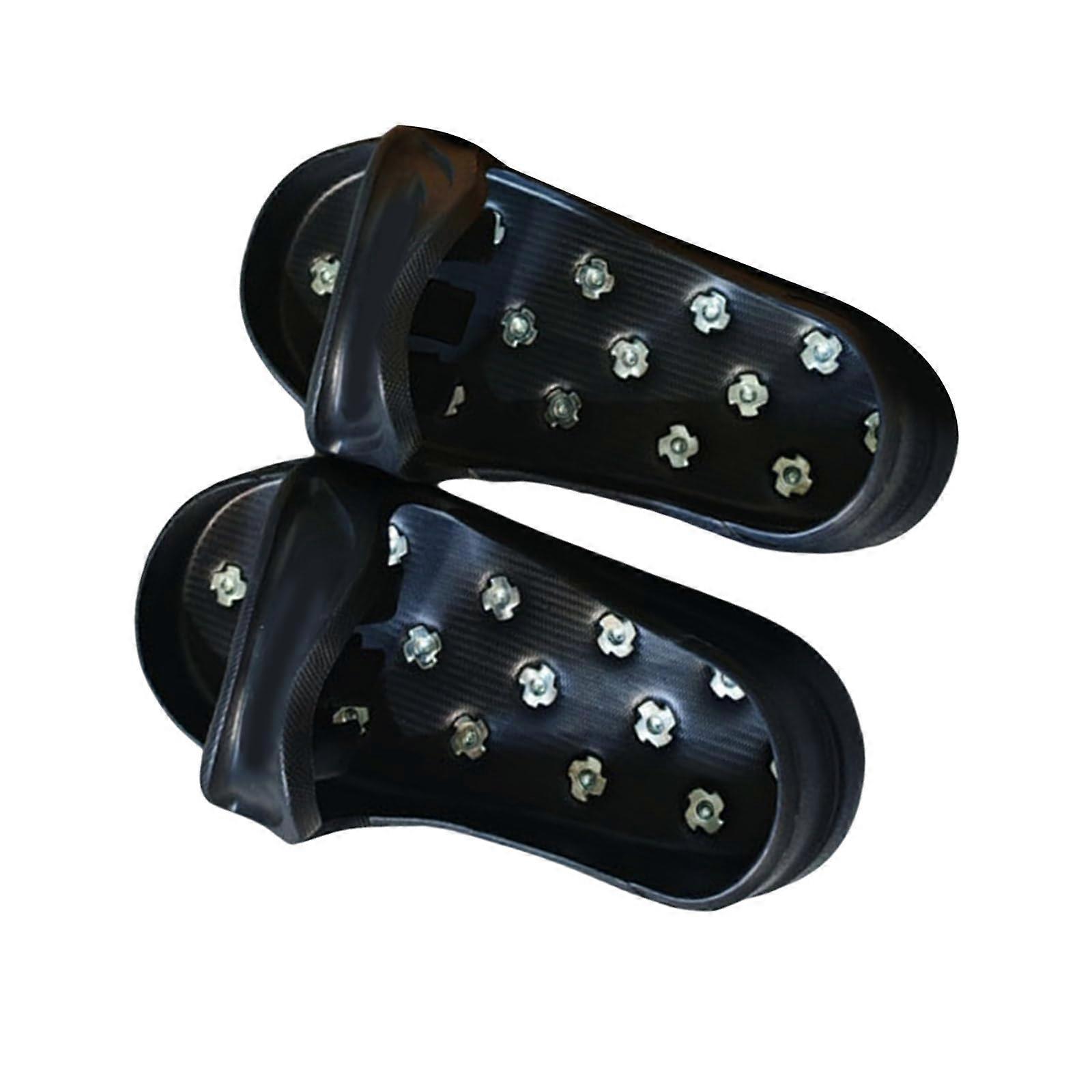 Spiked Shoes for Epoxy Flooring with Hands Secure Fit and Wide Base Stability