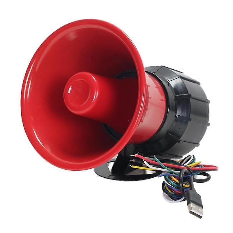 30W Programmable MP3 Siren Horn with 4 Trigger Inputs and Builtin Amplifier