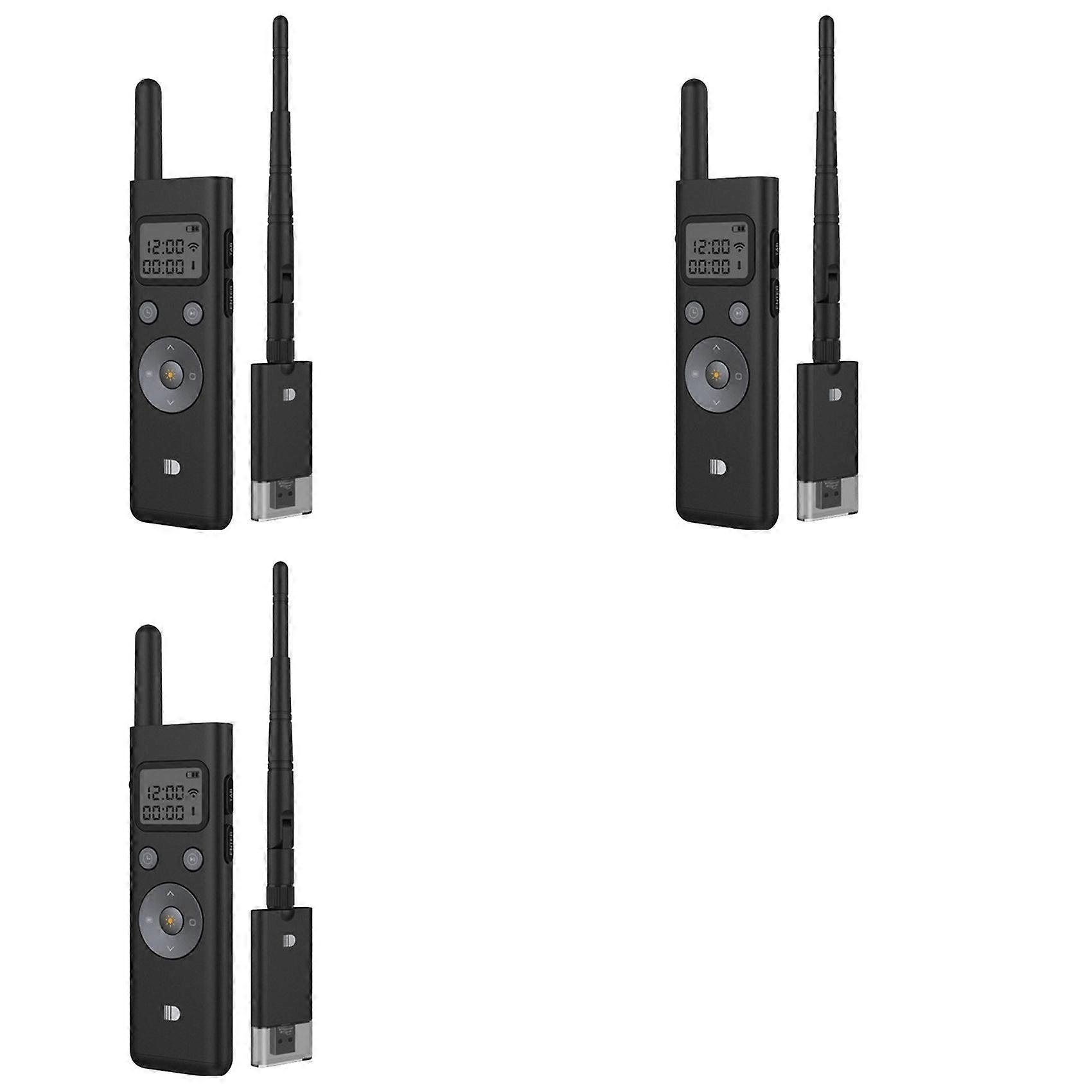 3X Wireless Powerpoint Presentation PPT Pointer Clicker Presenter LCD Display Green Light RF Remote Control 300M