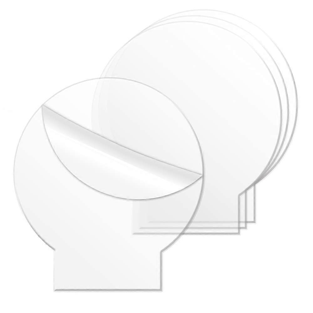 4 Pcs Round Clear Acrylic Sheets 4mm for LED Light Base DIY Crafts Custom Engraving