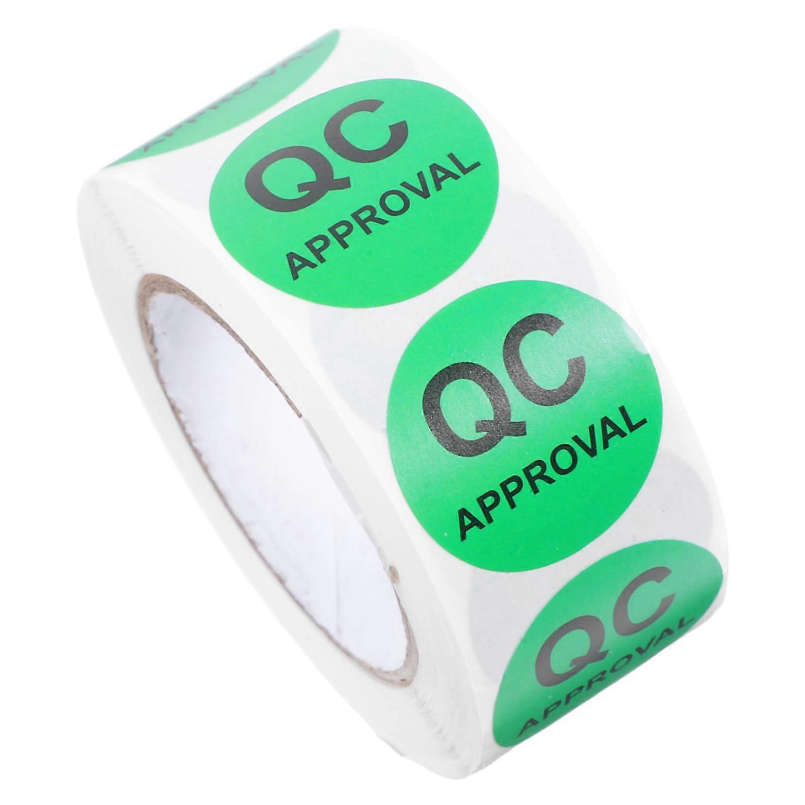 QC Stickers Self Adhesive Quality Control Labels for Warehouse Inventory Tracking with Clear Text