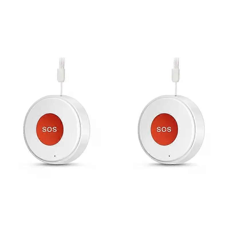 2X Mini Tuya WIFI Elderly SOS Button Waterproof Emergency Panic Sensor Alert Push To Mobile Home Automation Security
