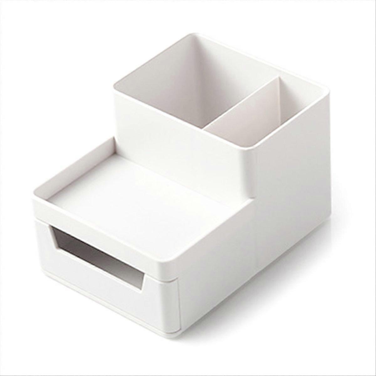 Small Makeup Brush Holder Organizer,Mini Cosmetic Countertop White