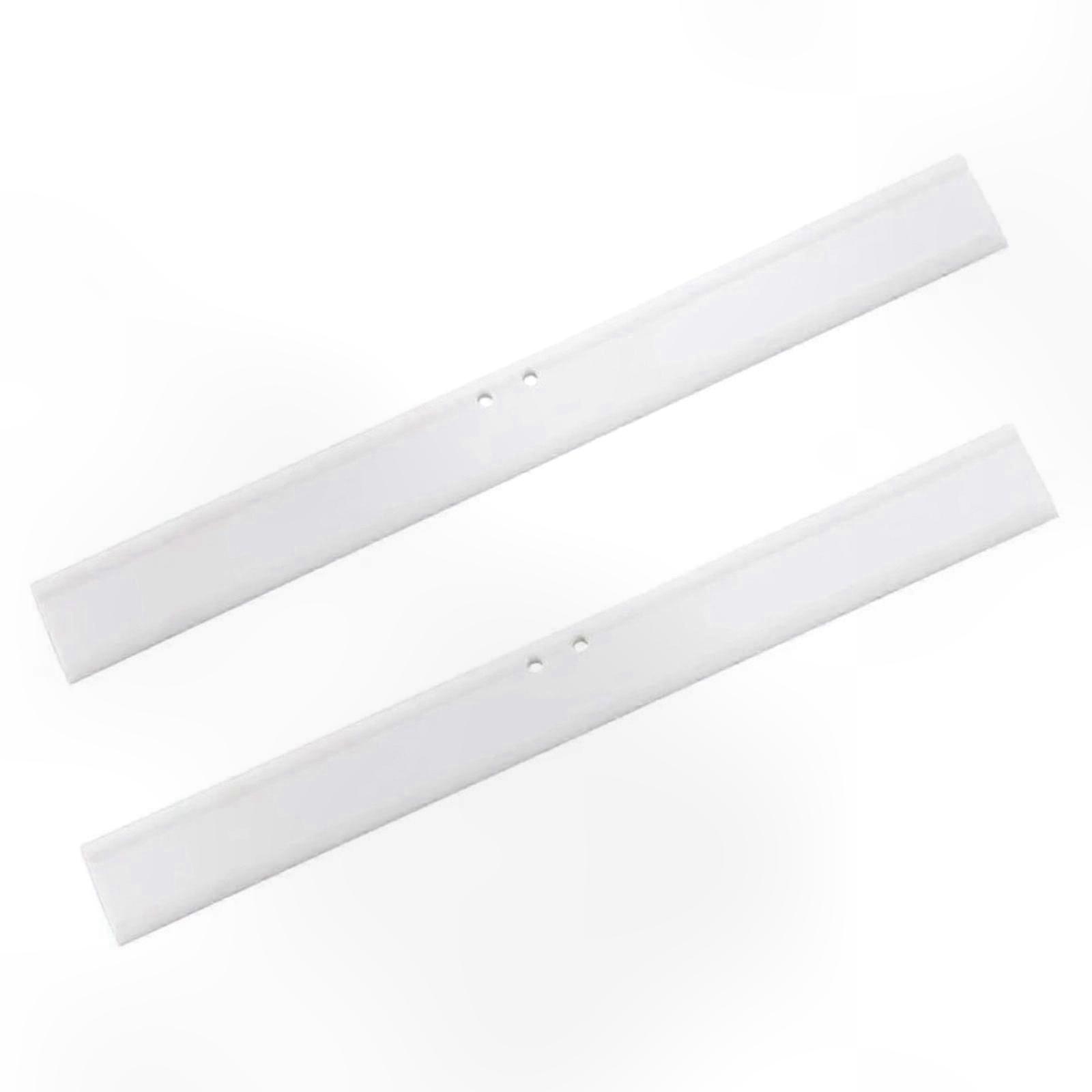 White Silicone Shower Squeegee Lip, 25cm Replacement Blade, 2-Pack