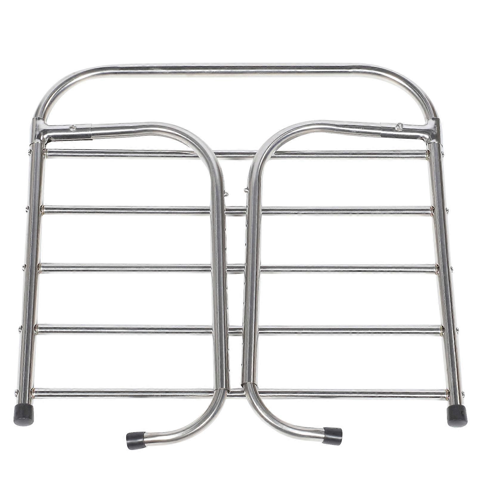 Telescopic Drying Shelf Folding Rack for Home Use 2Pcs Silver