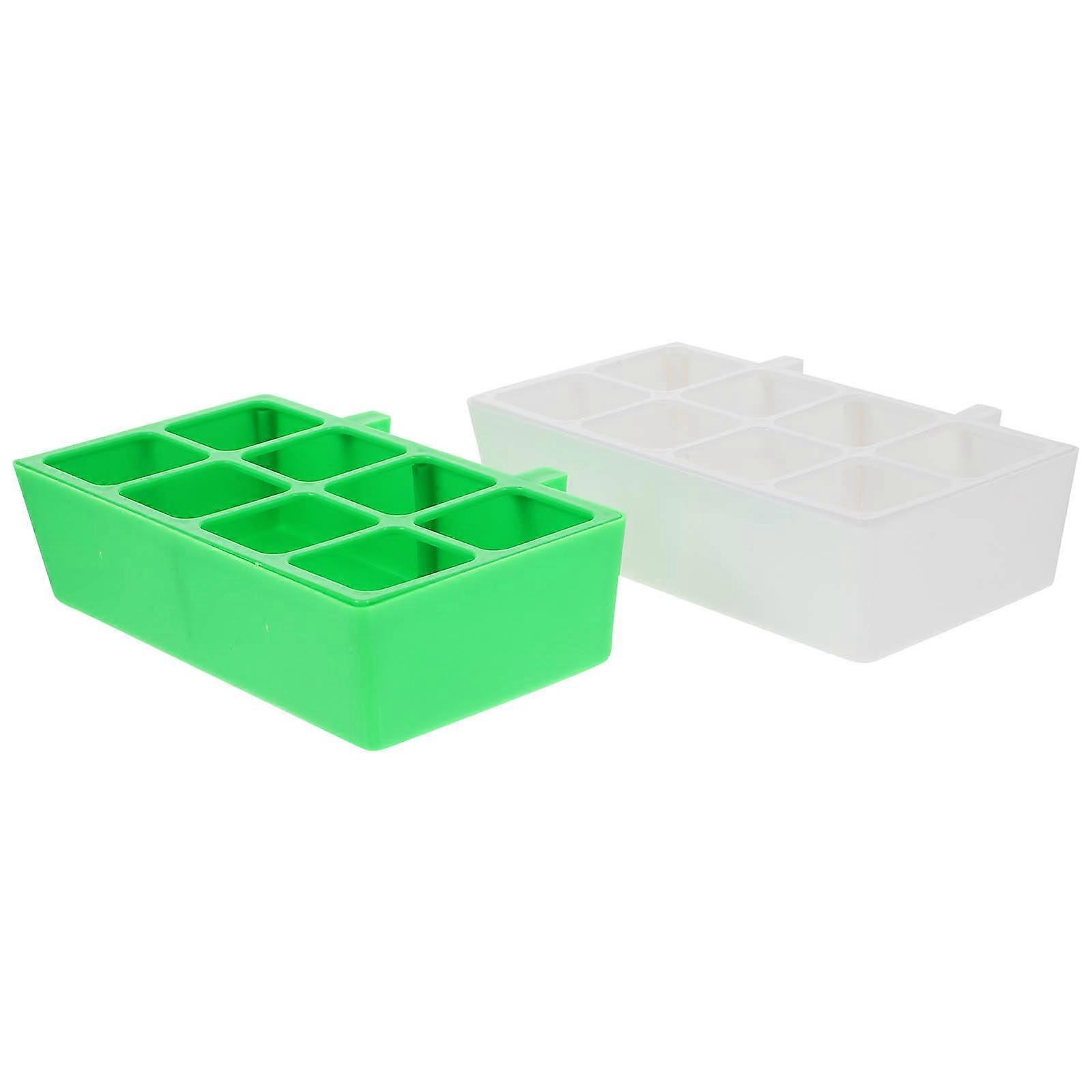 Plastic Bird Feeder Bird Cage Food Container for Small Birds 2Pcs