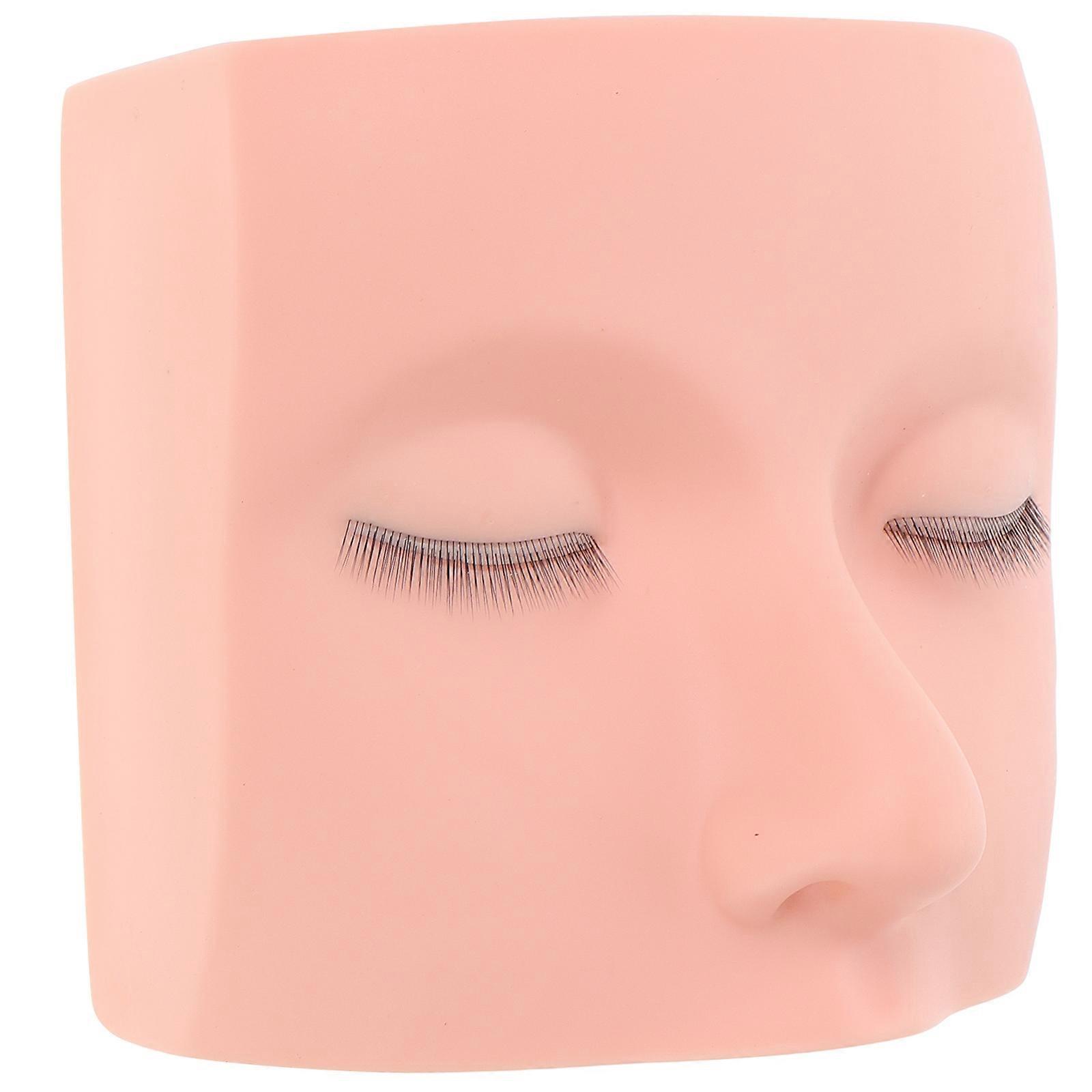 Silicone Mannequin Head for Lash Practice with Realistic Eyes 5Pcs Set