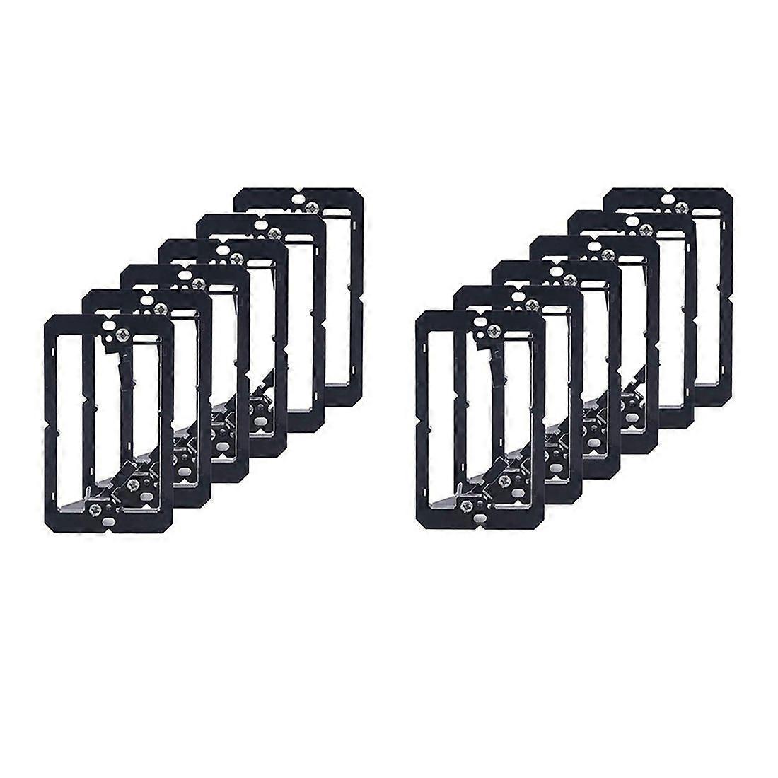 12 Pcs Single (1-) Low Voltage Wallplate Mounting Bracket - Black