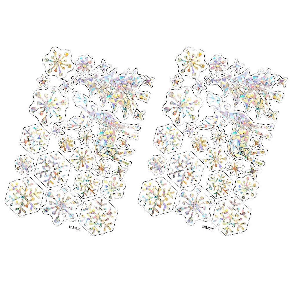 Electrostatic Window Decals Rainbow Window Sticker for Decoration 2 Sheets