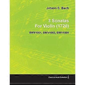3 sonater af Johann Sebastian Bach for violin (1720) Bwv1001, Bwv1003, Bwv1005