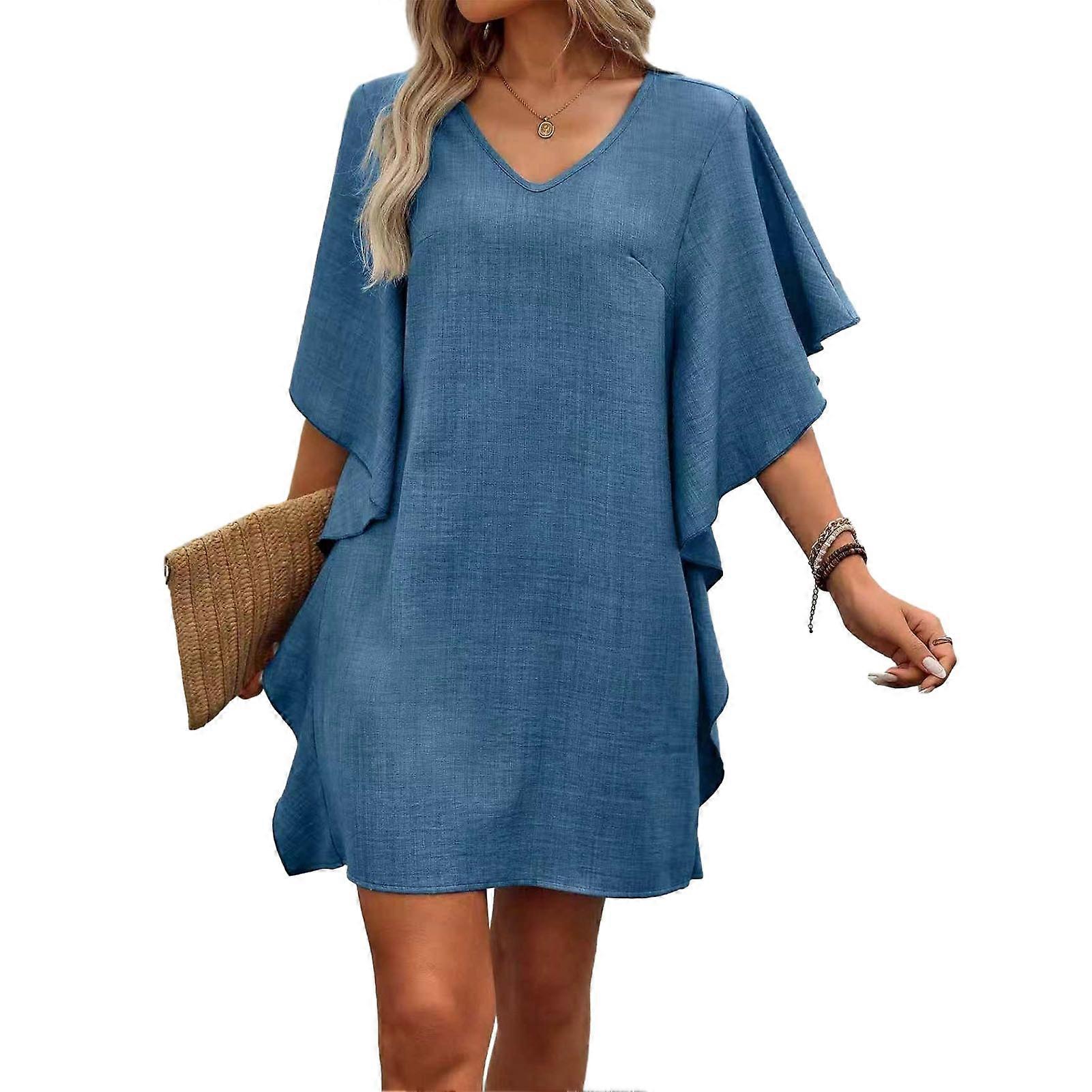 casual dresses for women party wear PRETTYGARDEN Women's Summer Wedding Guest Dress Sleeveless Ruffle Form communion dress with short sleeves Class A - ASU Color:Jet Black Toile Maxi Dress