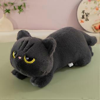 Nieuw lang, liggend kattenkussen, schattig pluche kattenspeeltje, cadeaupop, slaapkussen