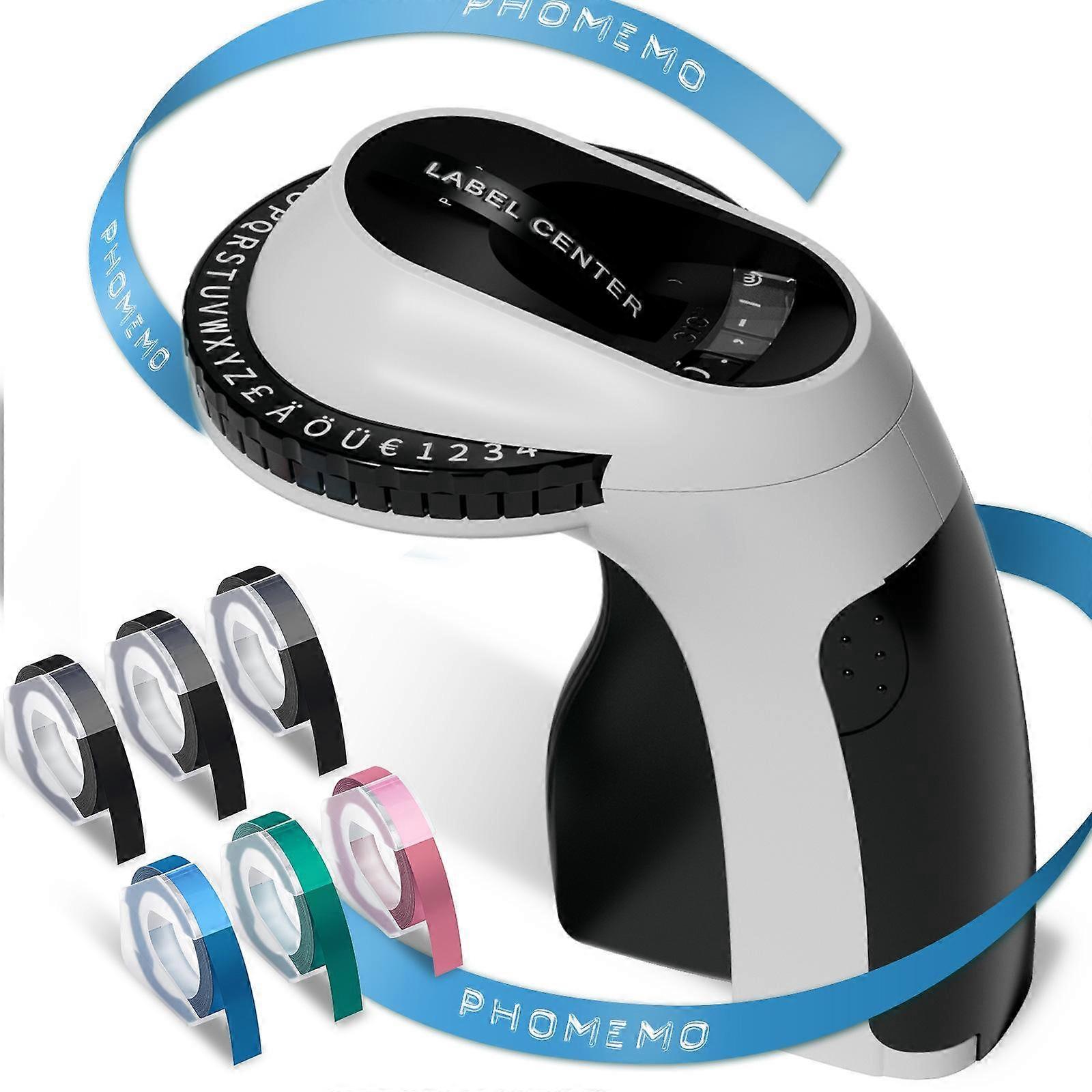 Phomemo E975 Embossing Label Maker With 6 Tapes Black