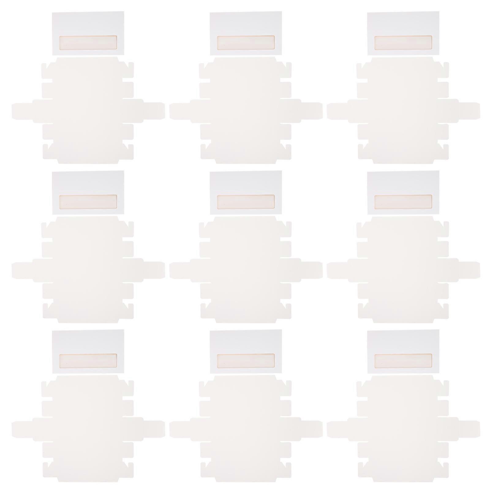 Paper Macaron Box PVC Packaging Box for Storage Use 30Pcs White