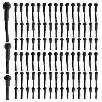 100pcs Replacement Rubber Bumper for Hair Scissors, Barber Shears Stopper, 3 Sizes Mixed, Black Rubber, Barber Accessories