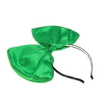 Diadema con lazo, accesorio para el cabello extragrande para decoración navideña, color verde.