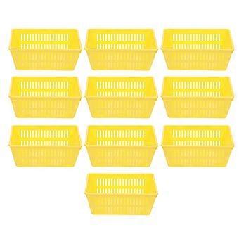 Game Coin Storage Basket Plastic Coin Holder for Storage 10Pcs Yellow