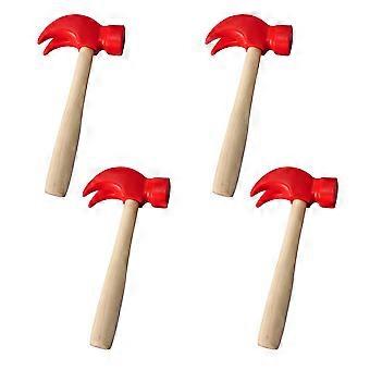 Houten hamer speelgoed voor kinderen, 4 stuks diverse houten hamertjes.