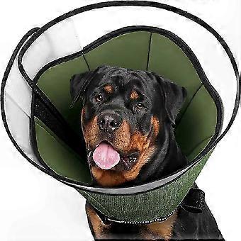 Soft Recovery Collar for Large Dogs, Wound Protection and Healing Support E-Collar Alternative, Adjustable Size