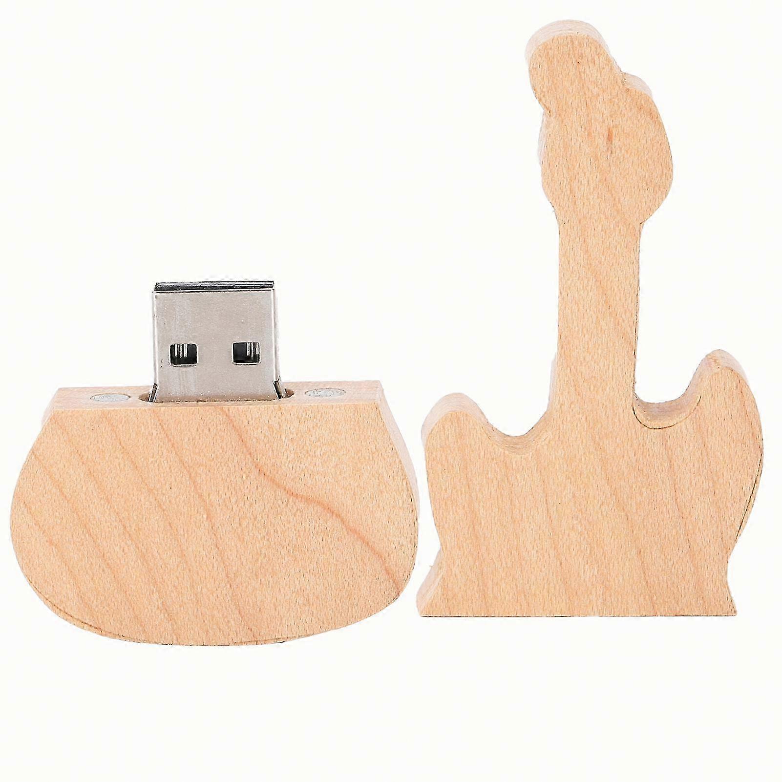 USB Flash Drive Memory Storage U Disk Maple Electric Guitar Shape compatible withWindows/OS X CM11042