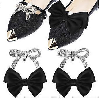 4 stuks Schoen Strikken Strass Schoen Clips Schoen Sieraden Clips Decoratieve Schoen Clips Voor Hakken Pompen Flats