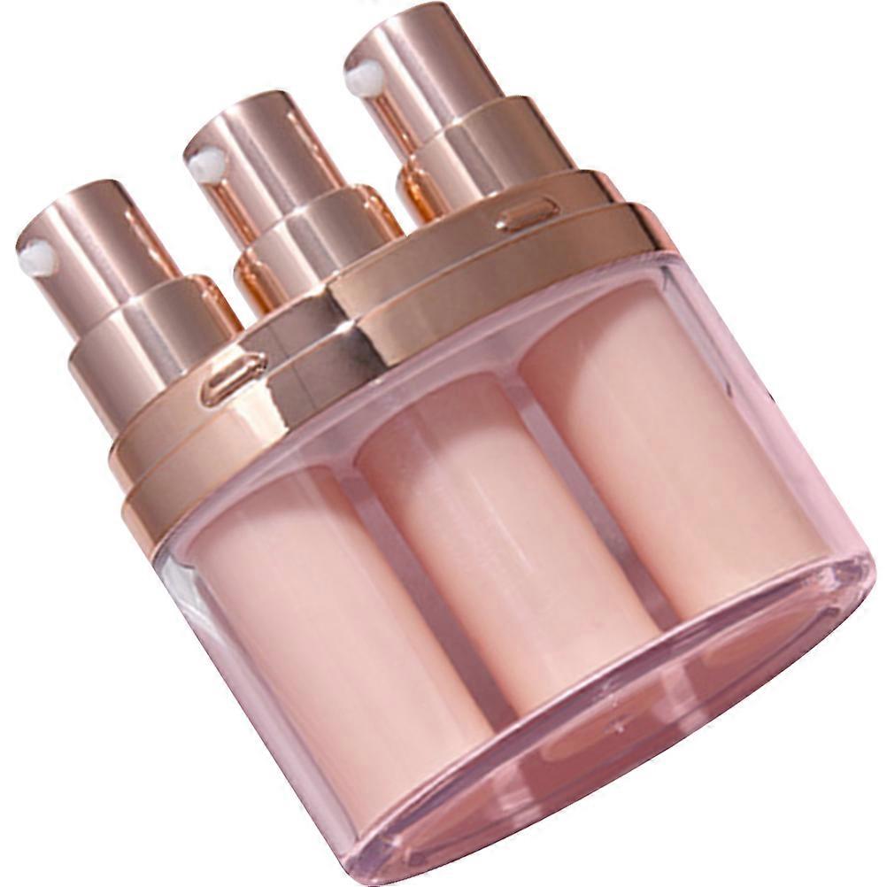 Three Tube Push Down Bottle Push Down Sub Bottle Cosmetics Liquid Bottle Empty Bottle
