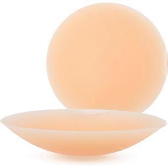 Wiederverwendbare Brustwarzenabdeckungen, unsichtbar - Selbstklebende Silikon-Brustwarzenapplikationen - Klebe-Brustwarzenpflaster mit Reisebox - Brustwarzenabdeckung Nude Klein (8 cm/3,15 Zoll)