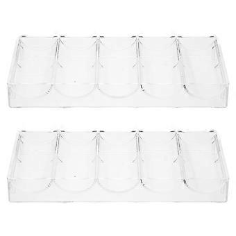 Clear Acrylic Poker Chip Holders for Home Use 2Pcs Transparent Trays