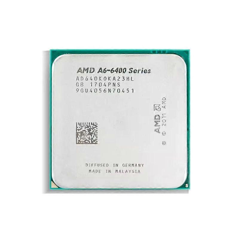 A6-6400 CPU - Socket FM2 2 Cores 2 Threads 3.9GHz 1MB L2 Cache 2MB L3 Cache 65W.