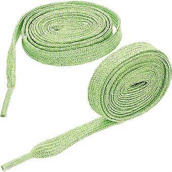 Par de cordones planos de colores para zapatillas, 2 unidades, cinta de poliéster, 140 cm de largo.