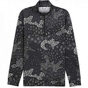 Puma Mens Camo Quarter Zip T-Shirt