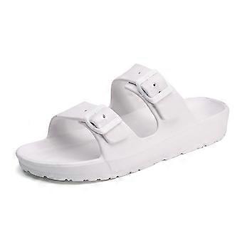 Bequeme klassische Herrensandalen mit verstellbarem Riemenweiß 42