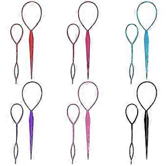 120 Pcs Hair Braid Accessories Ponytail Styling Maker Clip French Braid Tool Magic Topsy Tail Loop Hair Kit For Women