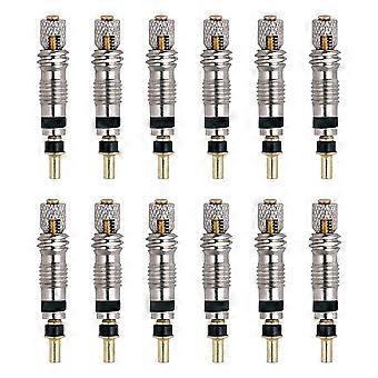 Kaesi 12Pcs Bicycle Valve High Strength Detachable Lightweight High Hardness Bike Valve Core for Road Bike
