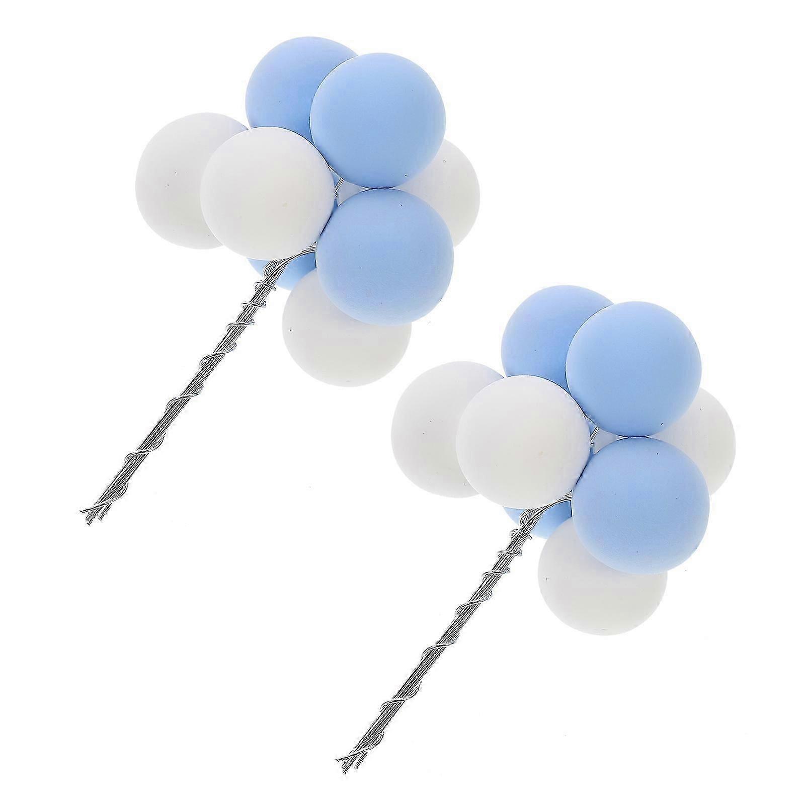 Wedding Balloon Cake Toppers | Clay & Wire Decor for Cake Inserting 2Pcs