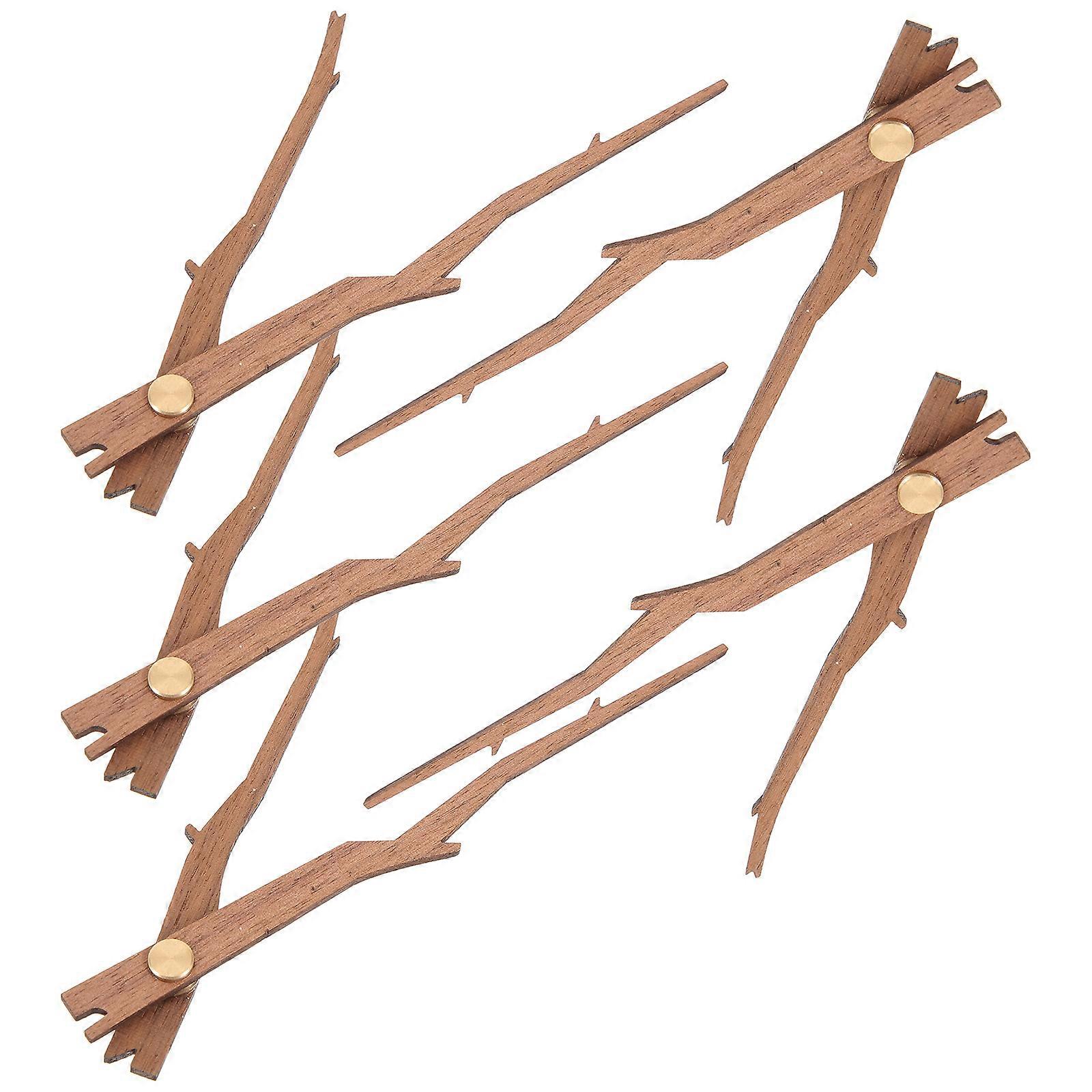 5 Sets Wooden DIY Clock Pointers Wall Clock Pointers Replacement Clock Accessories