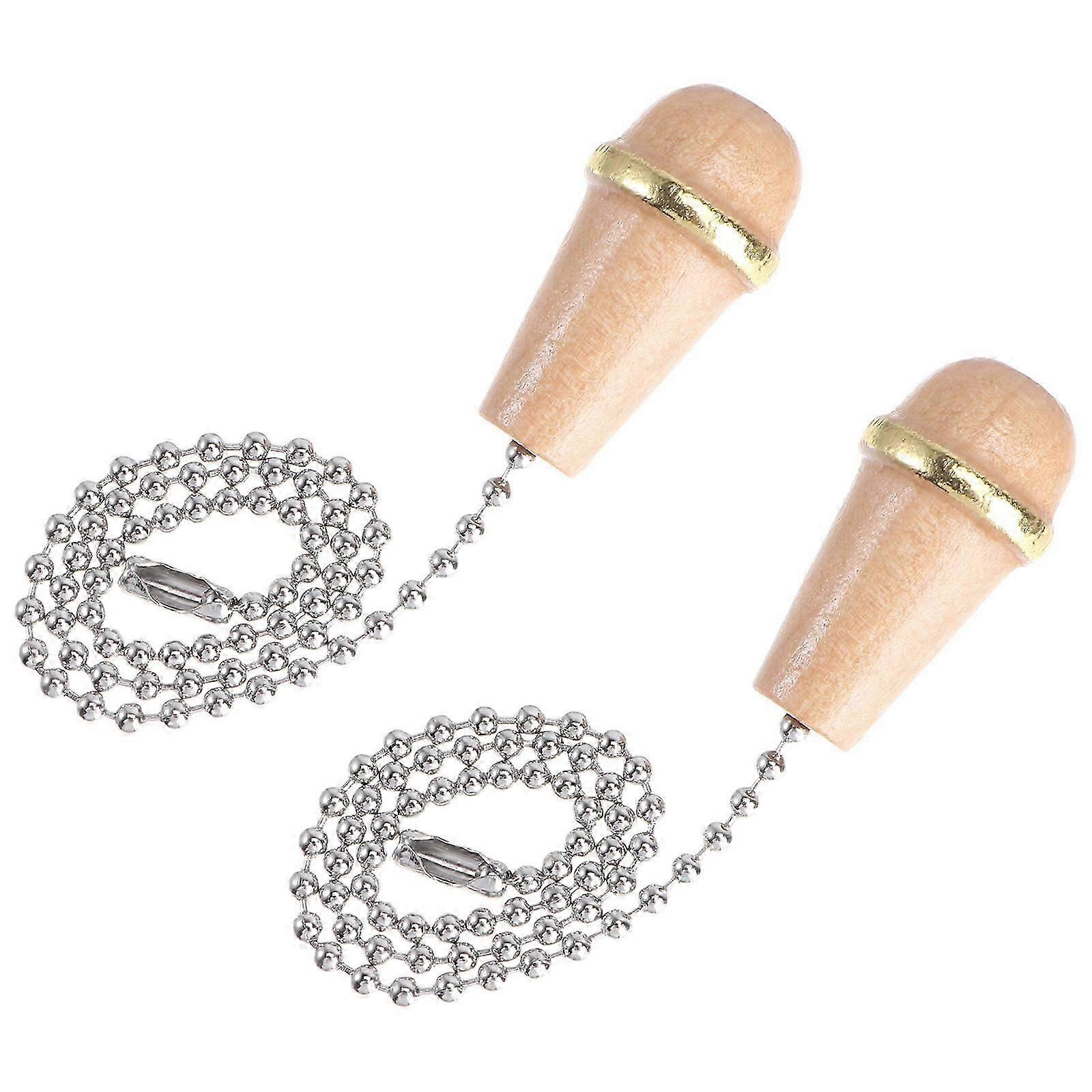 Decorative Wooden Pull Chains Ceiling Fan Pull Chains 2Pcs