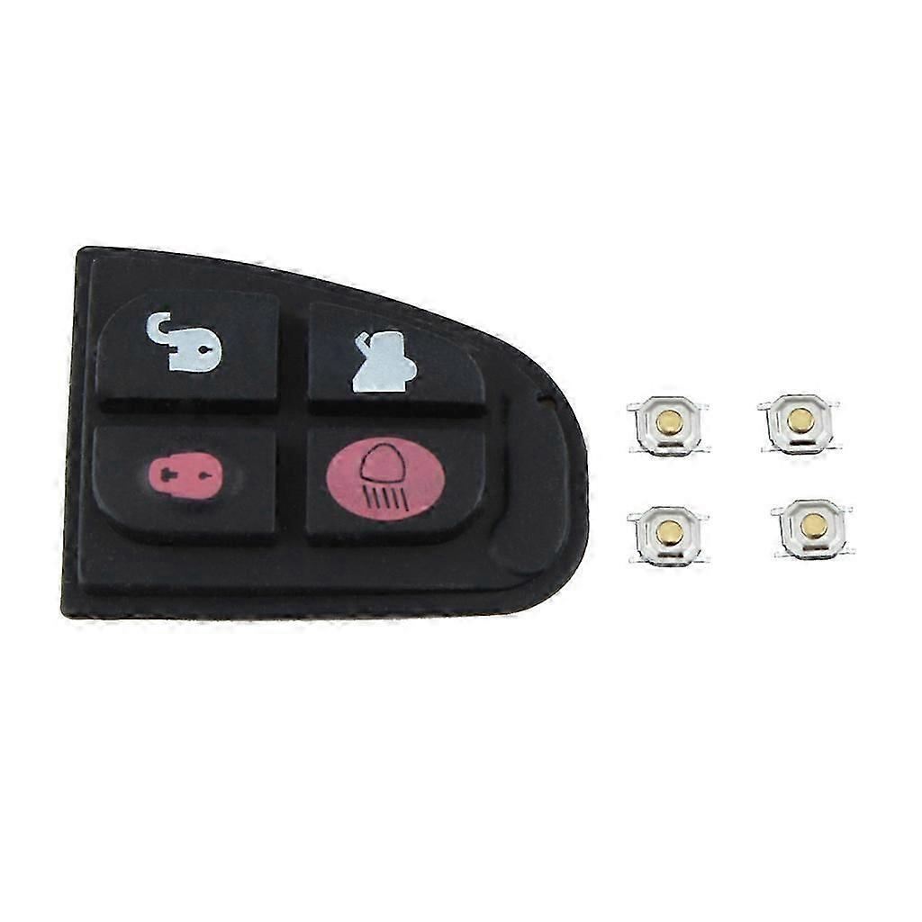Car Replacement Key Fob Case Rubber Pad 4 Button Compatible withX Type XF E S