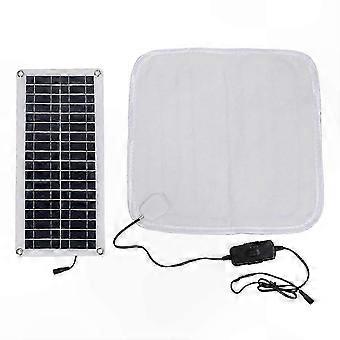 Solarbetriebene Heizmatte, 12 V, 50 W, monokristallines Silizium – Wärmende Fußmatte, Wärmedecke für Haustiere für den Winter