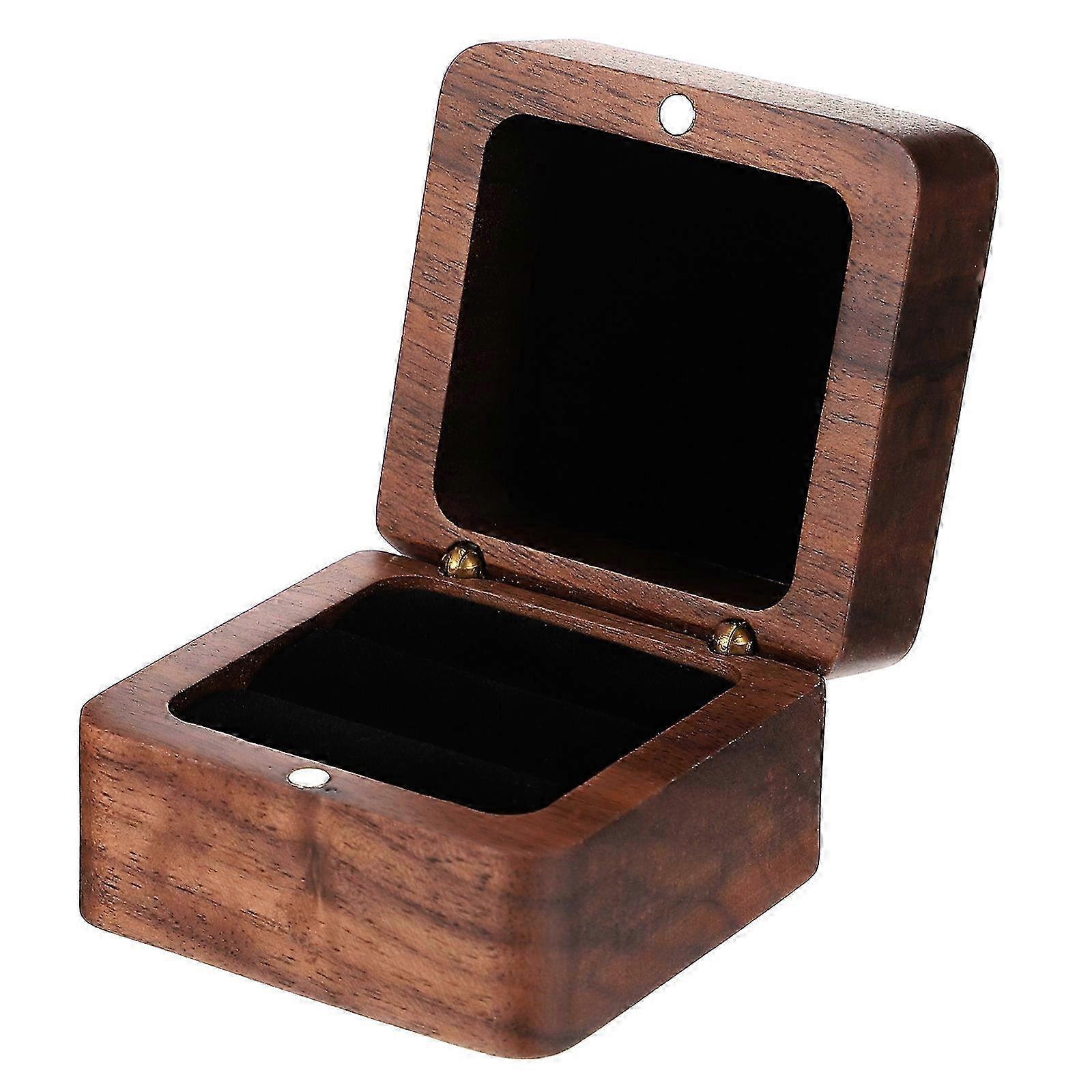 Ring Case Ring Box compatible with Proposal Engagement Ring Box Wooden Ring Organizer