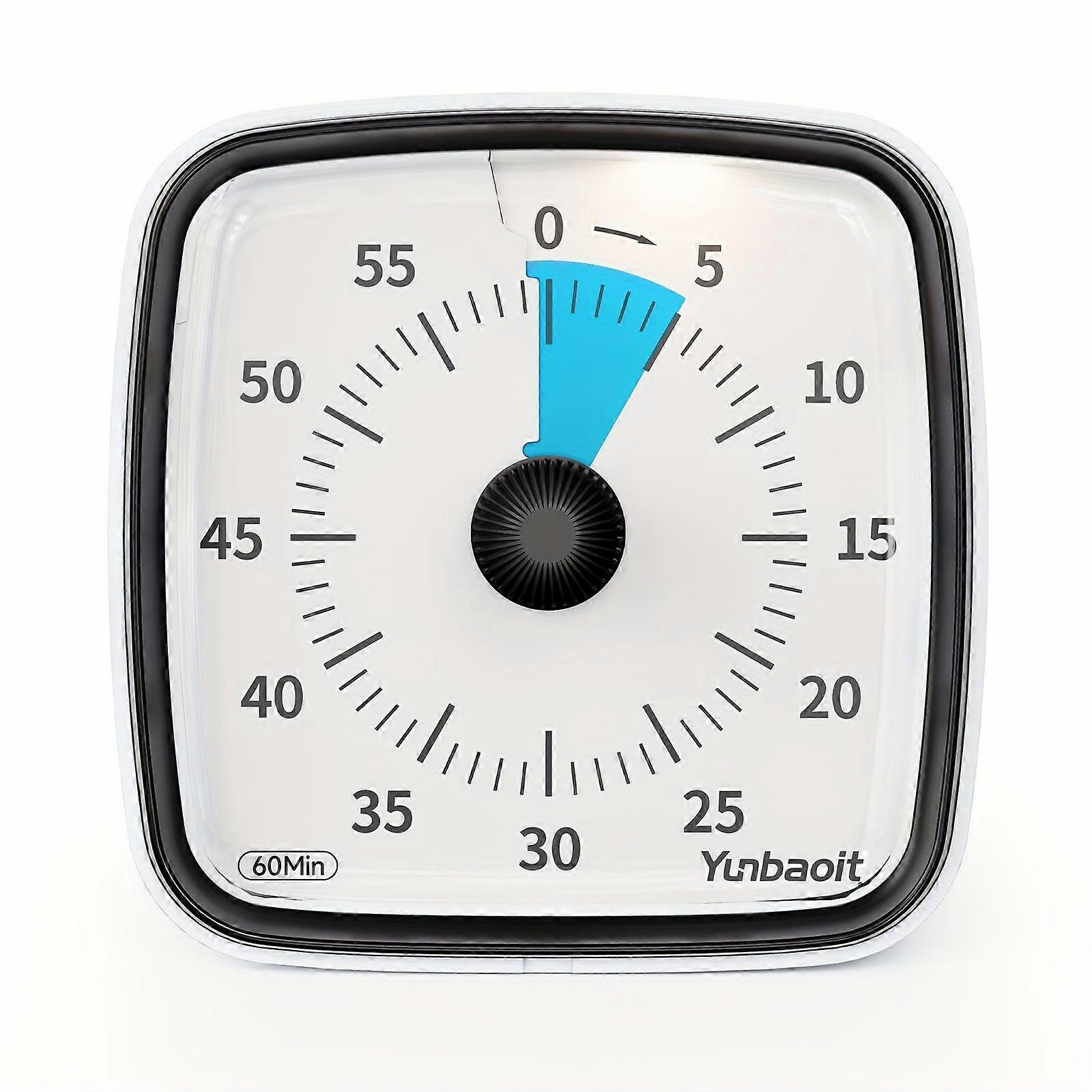Visual Timer, 60-Minute Countdown Timer with Analog-Style Display for Classroom, Home Office, Kitchen, Time Management Tool