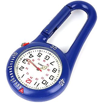 Clip On Karabiner Luminous Face Fob Watch Digital Für Ärzte Krankenschwestern Sanitäter Köche Sport Unisex Männer Frauenblau